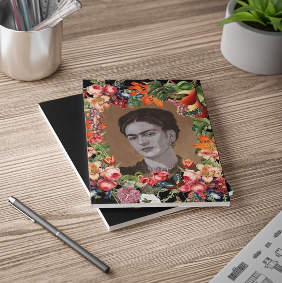 Frida Kahlo Portrait -pencil artwork on cover- Journal