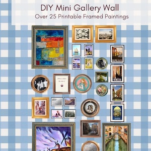 27 Printable Mini Wall Decor - 1:12 Scale - Dollhouse Art Prints - Digital Download