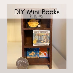 35 Printable Mini Book Covers - 1:12 Scale - Picture Books - Dollhouse Printable Picture Books