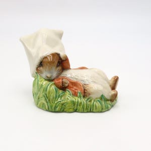 Vintage 1990 Royal Albert Beatrix Potter - Benjamin Wake up | Ceramic Figurine