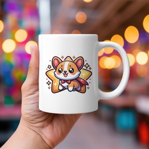 Cute Corgi Mug for Extroverts - Social Butterfly Coffee Cup, Dog Lover Gift, Fun Animal Drinkware, Office Mug, Pet Owner Present