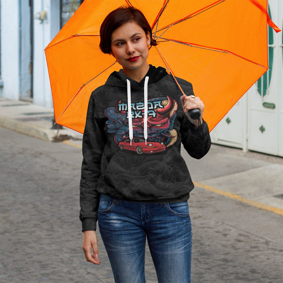 Mazda RX7 Printed Hoodie Men Women Fashion Hooded Sweatshirt
