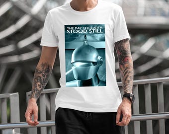 The Day The Earth Stood Still T-Shirt, Music Shirt, GORT Shirt, Sci-Fi Tee, Science Fiction Tshirt, Klaatu Barada Nikto Shirt, Alien Tees