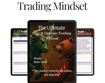 Diario de trading digital, registro de trading intradía, trading de opciones, rastreador de operaciones, psicología del trading, análisis de operaciones, gestión de riesgos, herramienta de inversión