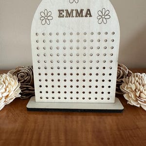 Personalized Earring Holder, Earring Stand, Earring Organization, Wood Earring Holder, Laser Engraved Earring Holder, Wooden Earring Stand