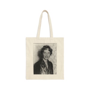 Amelia Mary Earhart Cotton Canvas Tote Bag