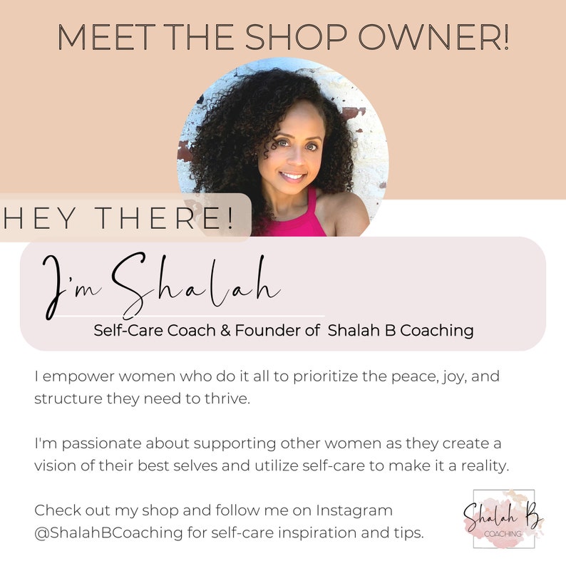 Gallery Detail: Self Care Checklist Tracker Goal Setting Mental Health