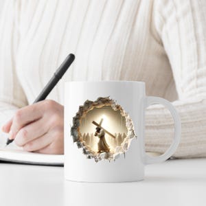 Jezus en kruis koffiemok, christelijke koffiemok, koffiemok