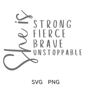 She is Strong SVG, Women Empowerment SVG, Strong PNG, Feminism png, Instant Download