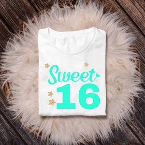Sweet 16 Png, Sixteenth Birthday PNG, 16th Birthday PNG, Digital Download