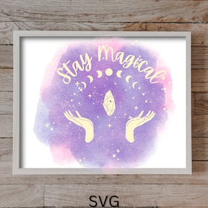 SVG magique, SVG céleste, SVG de Phase de lune, svg de lune mystique, fichier de coupe Cricut