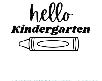 Kindergarten SVG, Hello Kindergarten SVG, Back to School SVG, Kindergarten Png