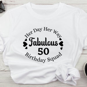 Fiftieth Birthday SVG, 50th Birthday Squad SVG, Birthday Group Tshirt Design, Fiftieth Birthday Squad PNG