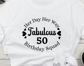50 cumpleaños SVG, 50 cumpleaños escuadrón SVG, diseño de camiseta de grupo de cumpleaños, 50 cumpleaños escuadrón PNG
