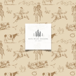 Nahtloses westliches Muster, sich wiederholendes Muster, digitales Muster wiederholen, nahtlose Tapete, digitaler Download