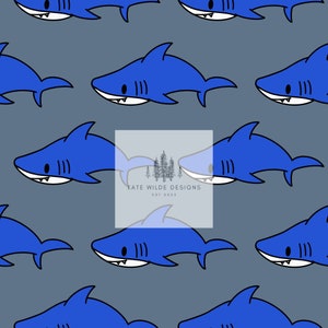 Motif de requin bleu, motif de répétition sans soudure, répétition du motif numérique, fond d'écran sans soudure, téléchargement numérique