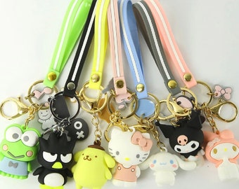 Kawaii Japanese Cartoon Keychain  Kuro | My Melo | Cinnamo | Purin | Kitty | Sanri0 Keychains