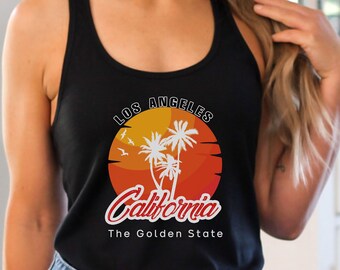 Los Angeles Golden State Tank Top - Sun, Palm Trees and Fun - Stylish & Comfy California Dreamin' Top