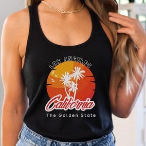 California Dreamin&#39; Tank Top: Los Angeles Golden State, Beach Vibes