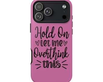 Overthinking Elegance: Hand-Lettered Motivational Typography, Playful Cursive Quote Artiphone 17 case