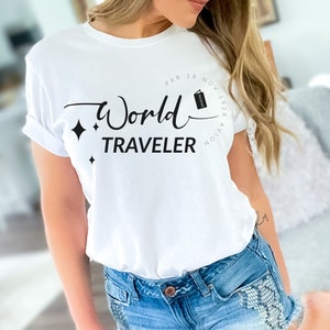 World Traveler Premium Quality T-Shirt, Adventure Seeker Tee, Perfect Gift for Globetrotters & Travel Enthusiasts image 2