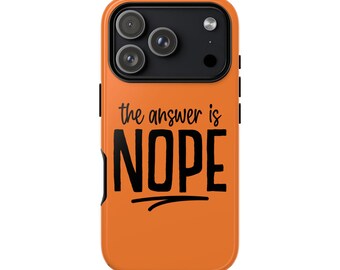 Nope Vibes: Minimalist Typography Design, Bold Graphic Statementiphone 17 case