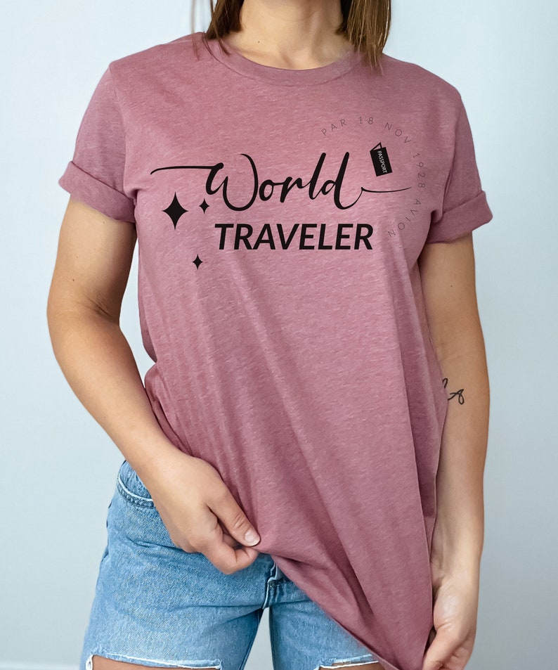 World Traveler Premium Quality T-Shirt, Adventure Seeker Tee, Perfect Gift for Globetrotters & Travel Enthusiasts image 3