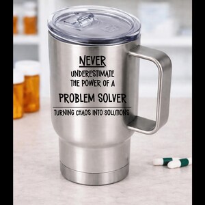 Never Underestimate the Power of a Problem Solver Mug | Turning Chaos Into Solutions | Motivational Office Gift Bild 4