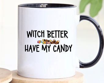 Mug sorcière Halloween, tasse à café sorcière, tasse humour sorcière, Mug Halloween drôle, tasse à café sorcière drôle, tasse déclaration sorcière Mug personnalisée