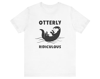 Koszulka z zabawną wydrą, zabawny T-shirt z wydrą, uroczy T-shirt z grafiką wydry, koszulka z żartem o zwierzętach, prezent dla miłośnika wydr, zabawny T-shirt z motywem dzikiej przyrody