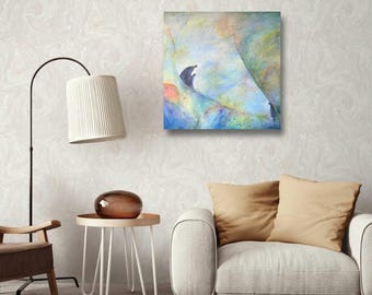 The Quiet Between Us | Original Abstract Painting | Contemporary Landscape | Textured Acrylic Art | 16x16 Canvas