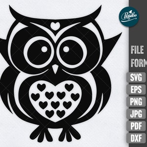 Owl SVG Cute owl cut file Cricut SVG Owl Clipart Instant Download svg files for cricut owl silhouette dxf owl birthday shirt