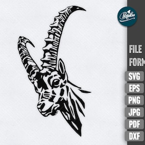 Steenbok SVG, Steinbock SVG Steenbok Cut-bestand voor Cricut Plotterfile Steenbok Clipart Instant Download