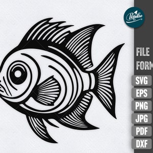 Peixe SVG, clipart de vetor de peixe fofo, arquivo de corte de peixe para download digital de plotter Silhouette e Cricut