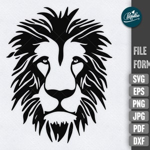 Lion SVG, instant download lion head svg/lion dxf cut file for cricut and silhouette plotter