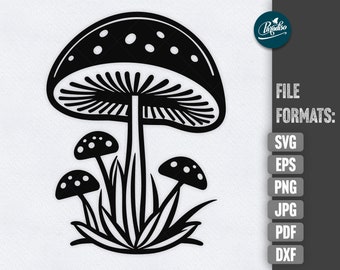 Paddestoel SVG, paddestoel svg, paddestoel png, paddestoel clipart, instant download paddestoel silhouet, Cricut, gesneden bestand, plotterfile