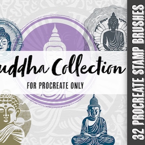Procreate brushes, set of 32 Procreate stamps Buddha stamp brushes for procreate tattoo brushset