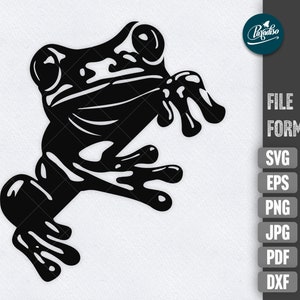 Frog SVG cute frog cut file for Cricut plotter Frog clipart PNG instant download