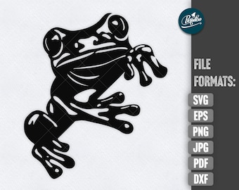 Frog SVG cute frog cut file for Cricut plotter Frog clipart PNG instant download