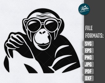 Monkey Chimp SVG Monkey Chimp Cut File Monkey Chimp DXF - Etsy