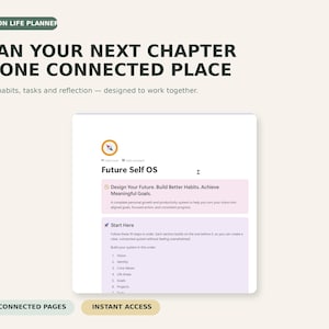 Notion Life Planner Template | All-in-One Second Brain for Goals, Habits, Tasks & Self Growth | Digital Download