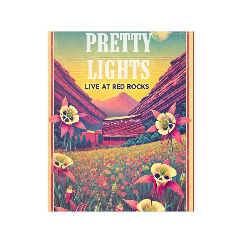 Pretty Lights Red Rocks Amphitheater 2024 Live Colorado Columbine Satin