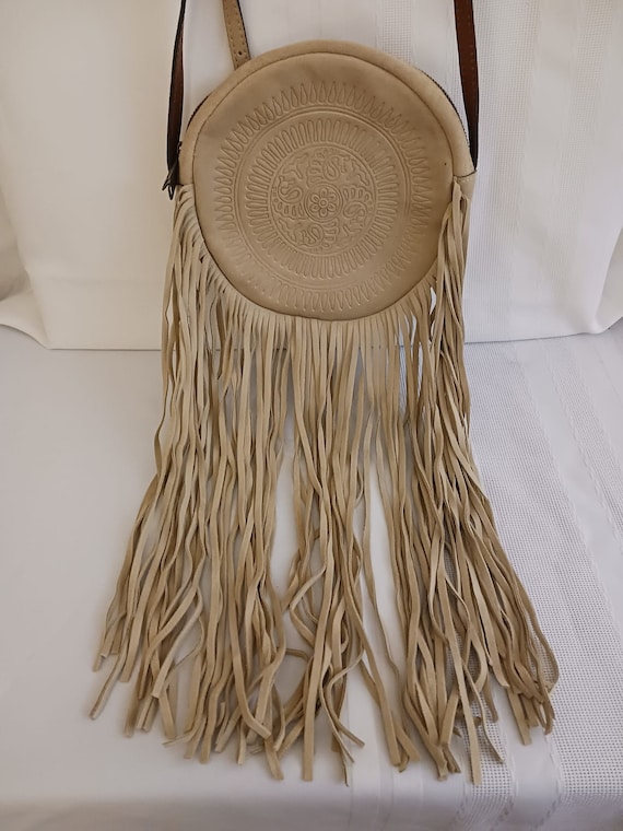 Patricia Nash Italian Leather Fringe Purse - image 4
