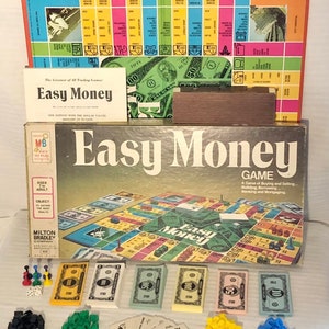 Vintage 1974 Complete Easy Money Board Game By: Milton Bradley #4620