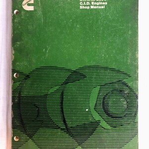 Vintage 1978 Cummins KT/KTA-2300 C.I.D. Engines Shop Manual