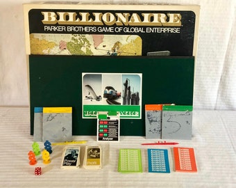 Vintage 1973 Billionaire Board Game Of Global Enterprise W/ Original Box
