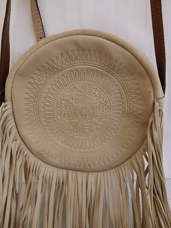 Patricia Nash Italian Leather Fringe Purse - image 2
