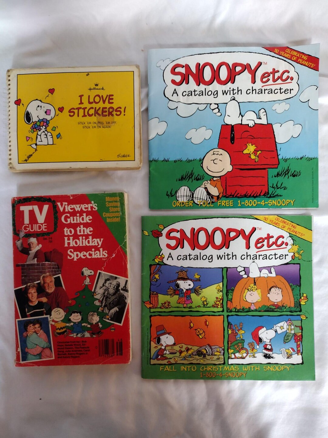 Lot of 4 Vintage Snoopy Paper Ephemera Etsy