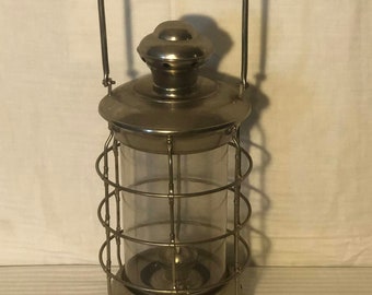 Brass/ Glass Lantern W/ Handle