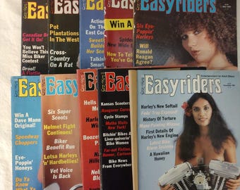 LOT OF 10 – 1983 Easyriders magazines. Missing July and Aug.